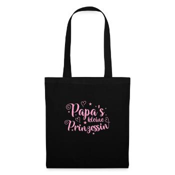 Papa's kleine Prinzessin - Stoffbeutel - Schwarz - Vorne