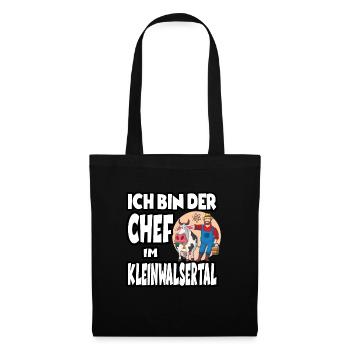 Ich Bin Der Chef Im Kleinwalsertal - Stoffbeutel - Schwarz - Vorne
