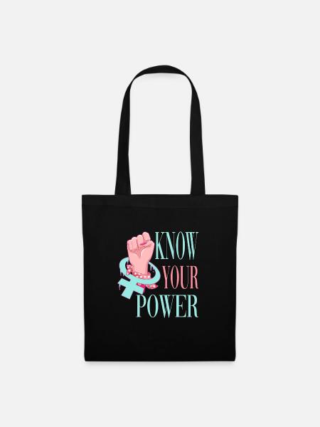 Know your Power Feministin - Stoffbeutel - Schwarz