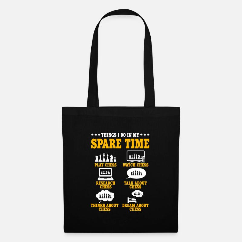 Schach Geschenk - Stoffbeutel - Schwarz