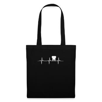 Tooth heartbeat - Tote Bag - black - Front