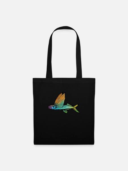 Fliegender Fisch - Stoffbeutel - Schwarz