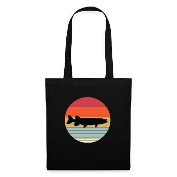 Brochet - Sac en tissu - noir - Devant