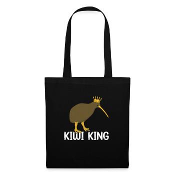 Kiwi König - Stoffbeutel - Schwarz - Vorne