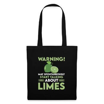 Limette Liebhaber - Stoffbeutel - Schwarz - Vorne