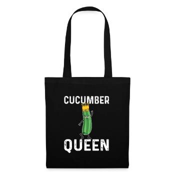 Reine du concombre - Sac en tissu - noir - Devant