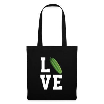 Cher concombre - Sac en tissu - noir - Devant