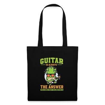 Guitare laitue - Sac en tissu - noir - Devant