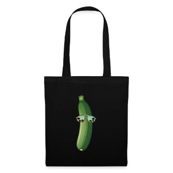 Zucchini Sonnenbrille - Stoffbeutel - Schwarz - Vorne