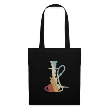 Wasserpfeife Retro Style Vintage - Stoffbeutel - Schwarz - Vorne