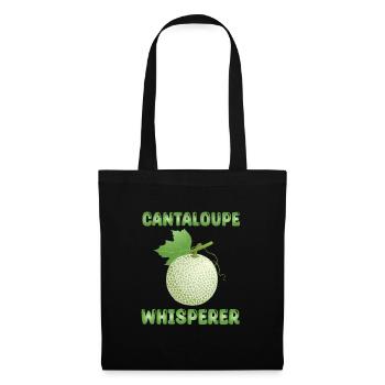 Cantaloup Melon Chuchoteur - Sac en tissu - noir - Devant