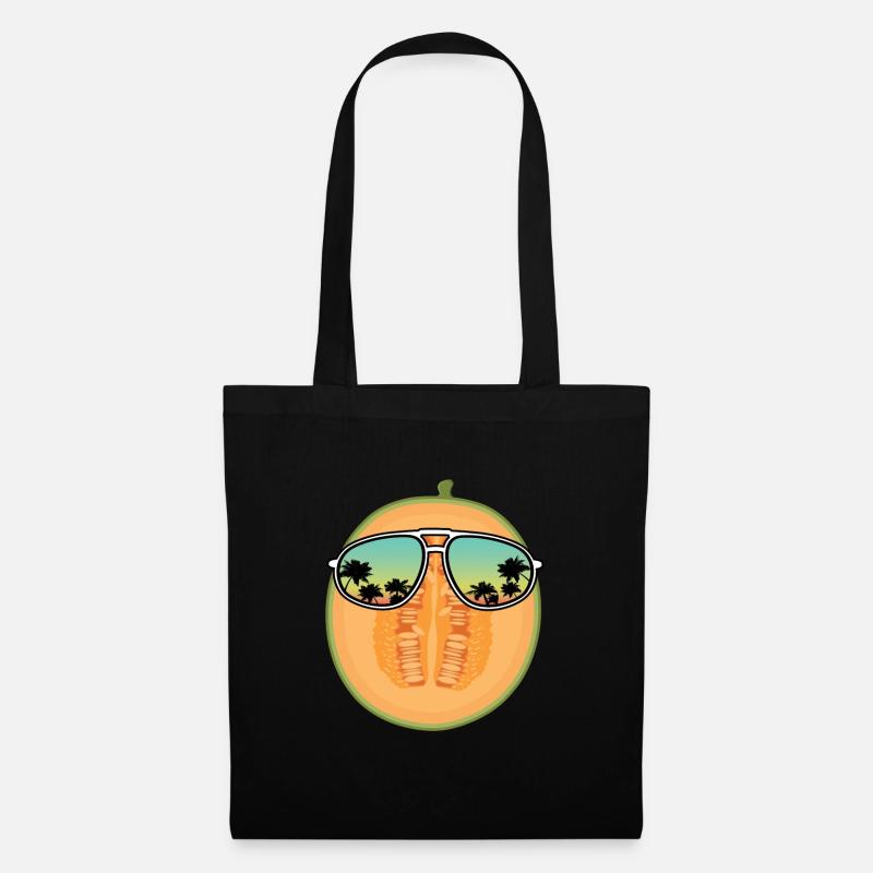 Cantaloupe-Melone - Stoffbeutel - Schwarz