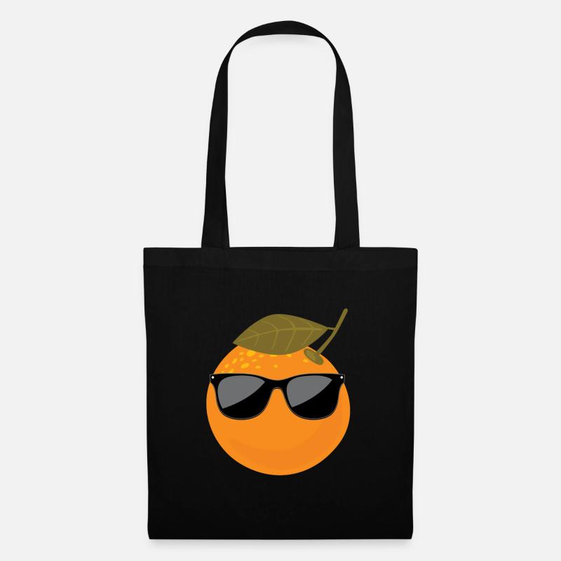 Coole Mandarine - Stoffbeutel - Schwarz
