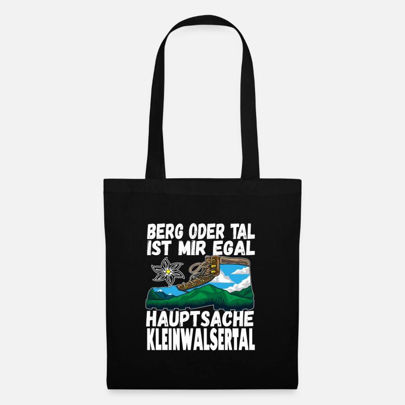 Berg oder Tal ist mir egal hauptsache - Stoffbeutel - Schwarz