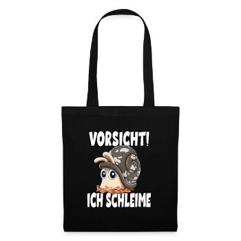 Vorsicht Ich Schleime für einen - Stoffbeutel - Schwarz - Vorne