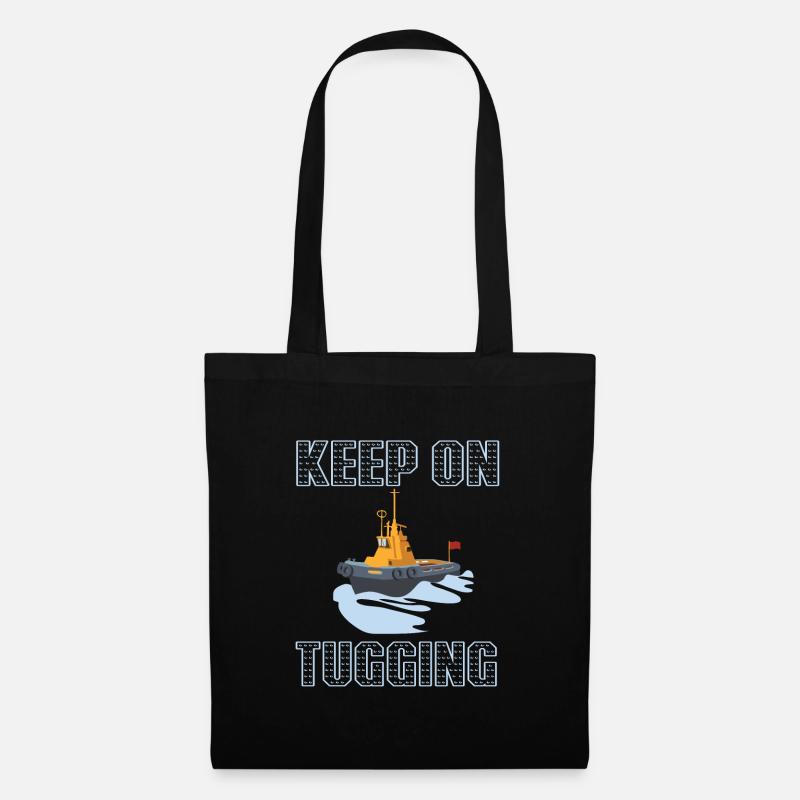 Schleppschiff Schlepper - Stoffbeutel - Schwarz
