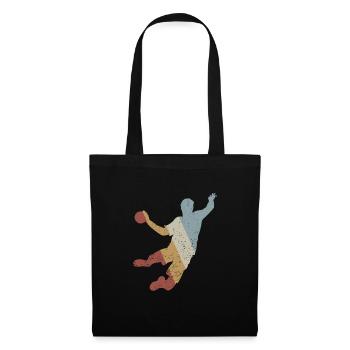Joueur de Handball Retro Style Vintage - Sac en tissu - noir - Devant