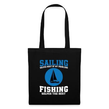 Great Sailing And Fishing - Tote Bag - black - Front