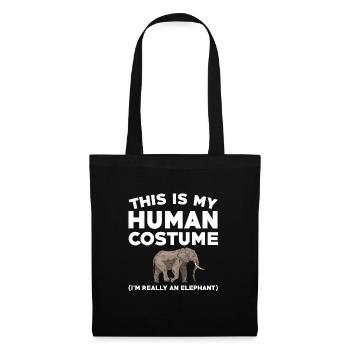 Funny elephant shirt - Tote Bag - black - Front