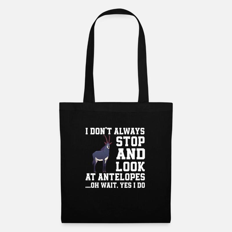Lustiges Oryx Antilopen Geschenk - Stoffbeutel - Schwarz