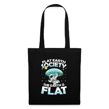 Flat Earth Society The Earth is Flat - Stoffbeutel - Schwarz - Vorne
