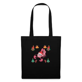 Skorpion Weihnachten - Stoffbeutel - Schwarz - Vorne