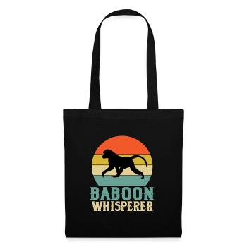 Baboon Whisperer Monkey Gift - Tote Bag - black - Front