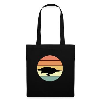 T-shirt d’ornithorynque rétro - Sac en tissu - noir - Devant