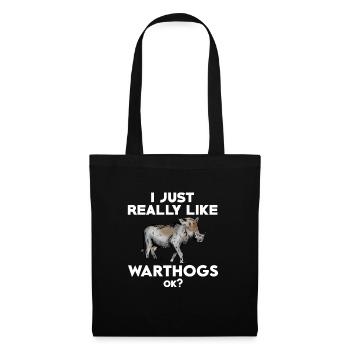 Funny Warthog Saying - Tote Bag - black - Front