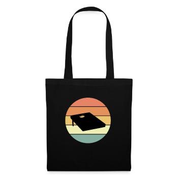 Retro Cornhole Board Design - Tote Bag - black - Front