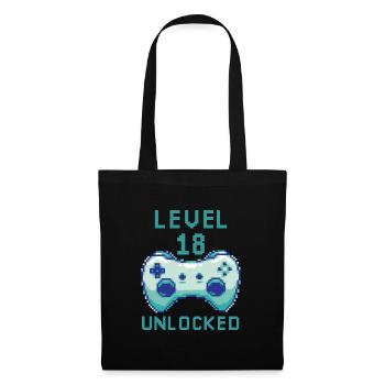 Level 18 unlocked Headphones for Gamer Quotes - Tote Bag - black - Front