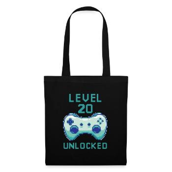 Level 20 unlocked Headphones for Gamer Quotes - Tote Bag - black - Front