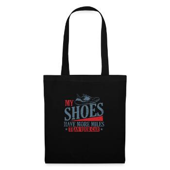 My Shoes have more Miles than your Car Jogging - Tote Bag - black - Front
