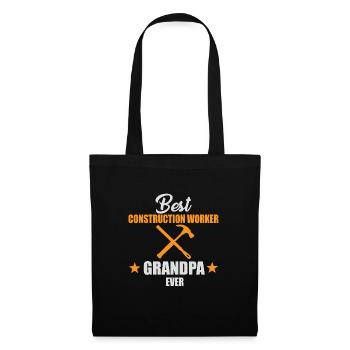 Best Construction Worker Grandpa - Tote Bag - black - Front