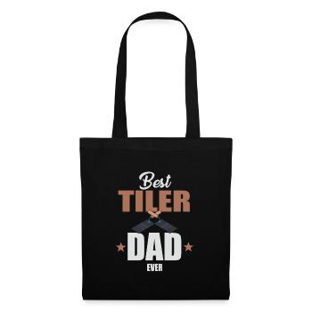 Meilleur père carreleur de tous les temps - Sac en tissu - noir - Devant
