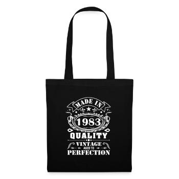 Born in 1983 Vintage 40 Years Happy Birthday - Stoffbeutel - Schwarz - Vorne
