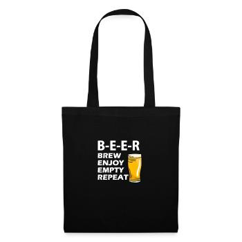 Internationaler Tag des Bieres Biertrinker - Stoffbeutel - Schwarz - Vorne