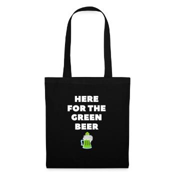 Bier Saufen Alkohol St Patricks Day Irish Geschenk - Stoffbeutel - Schwarz - Vorne