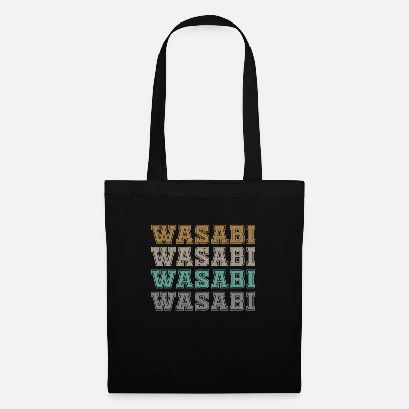Wasabi Schriftzug - Stoffbeutel - Schwarz