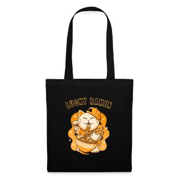 Funny ramen Cat Animal Japanese Food - Tote Bag - black - Front