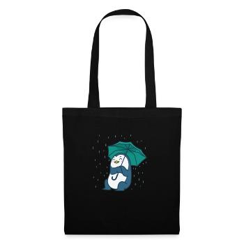Pingouin avec un parapluie Antarctique - Sac en tissu - noir - Devant