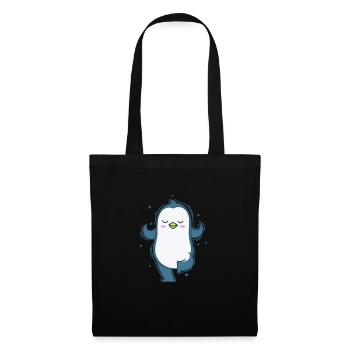 Penguin yoga or meditation Antarctica - Tote Bag - black - Front