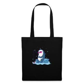Manchot Pêche Antarctique Oiseau Animal - Sac en tissu - noir - Devant