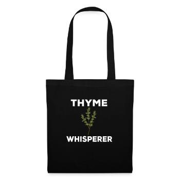 Chuchoteur de thym - Sac en tissu - noir - Devant