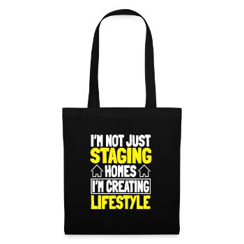 Perfektes Home Staging Design - Stoffbeutel - Schwarz - Vorne