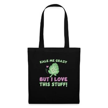 Drôle de jeu de mots sur le chou frisé - Sac en tissu - noir - Devant
