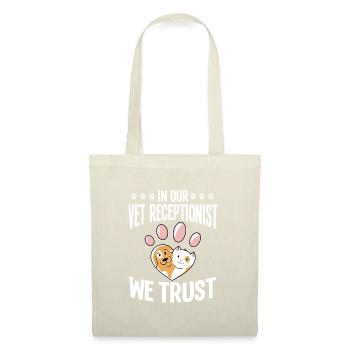 Nette Tierärztin Rezeptionist Geschenk - Stoffbeutel - Natur - Vorne