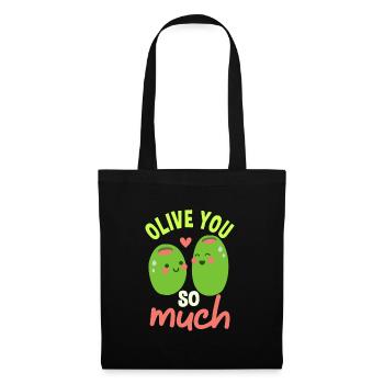 Olive you so much pair shirt - Tote Bag - black - Front