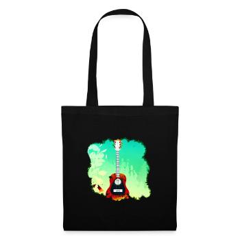 Guitare colorée dans Forest Nature Music - Sac en tissu - noir - Devant