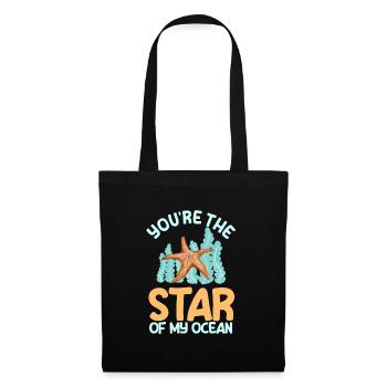 Grand costume d’étoile de mer - Sac en tissu - noir - Devant